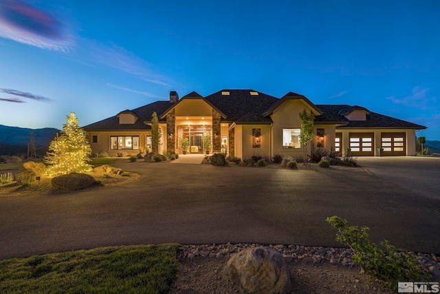 view of front of house featuring a garage