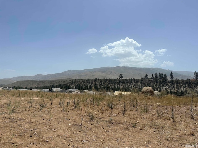 property view of mountains with a rural view