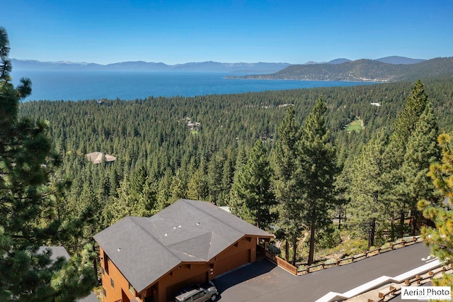 aerial view featuring a mountain view