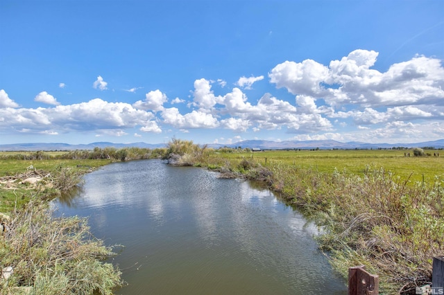 property view of water featuring a mountain view