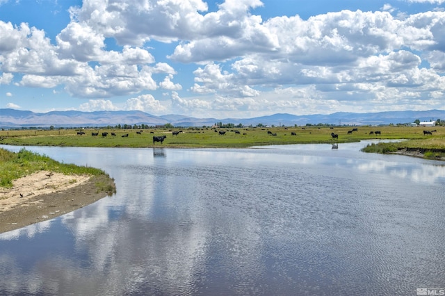 property view of water featuring a mountain view