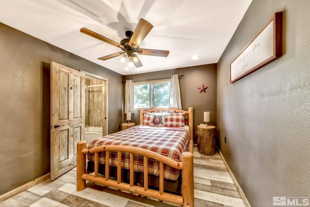 bedroom with ceiling fan