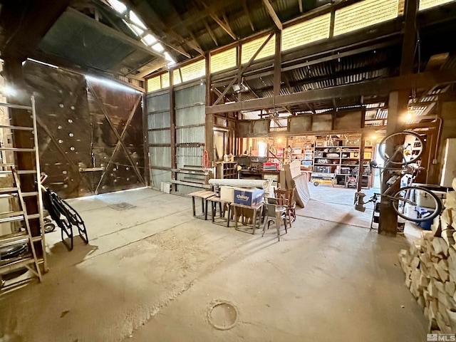 interior space featuring concrete flooring