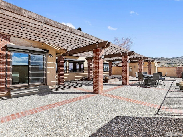 view of patio with a pergola