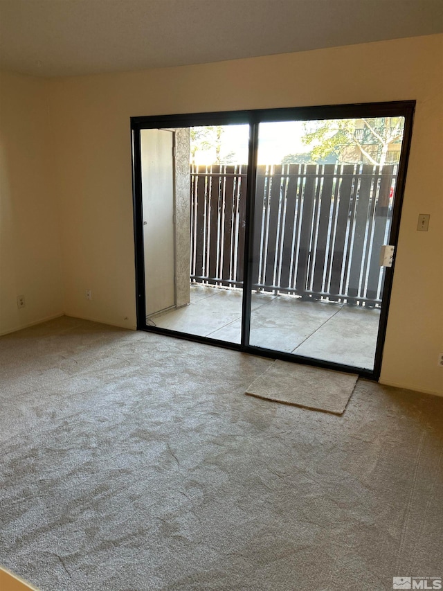 carpeted spare room featuring a wealth of natural light