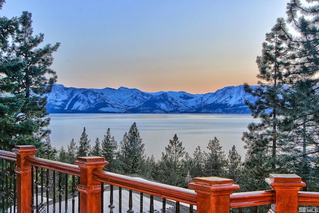 property view of mountains with a water view