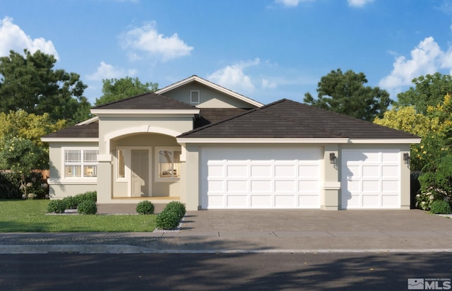 view of front of house featuring a garage