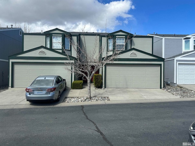 view of front facade featuring a garage