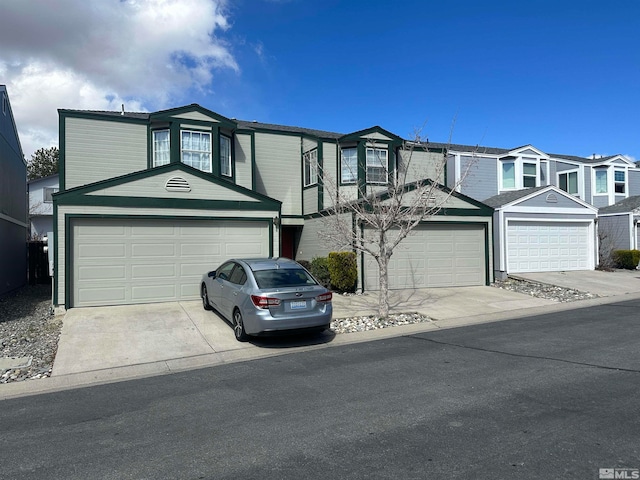 view of front facade featuring a garage