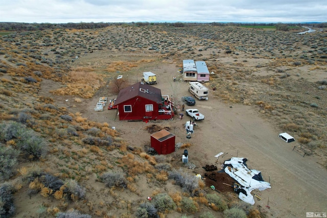 aerial view with a rural view