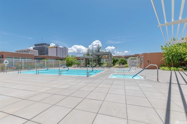 view of pool with a patio area