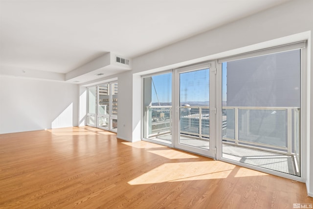 empty room featuring light hardwood / wood-style floors