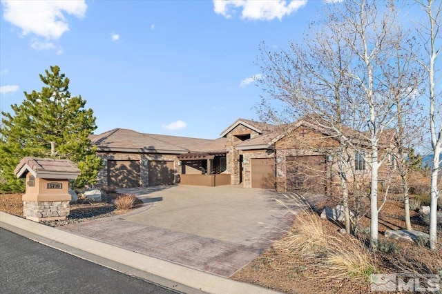 view of front of house featuring a garage