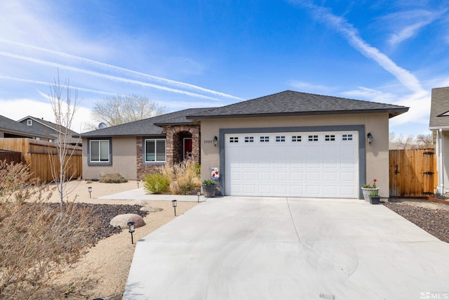 ranch-style house with a garage