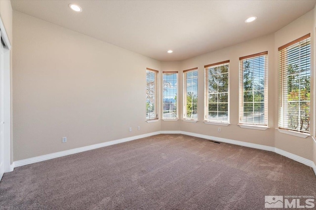 view of carpeted spare room