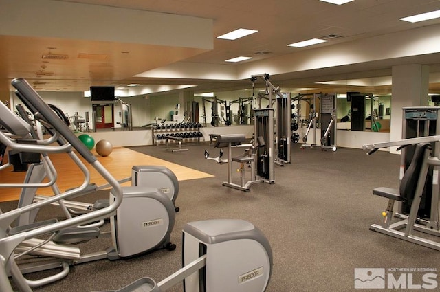 view of workout area