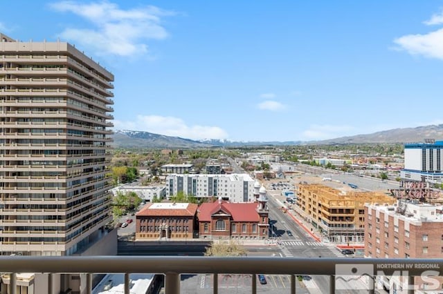 city view with a mountain view