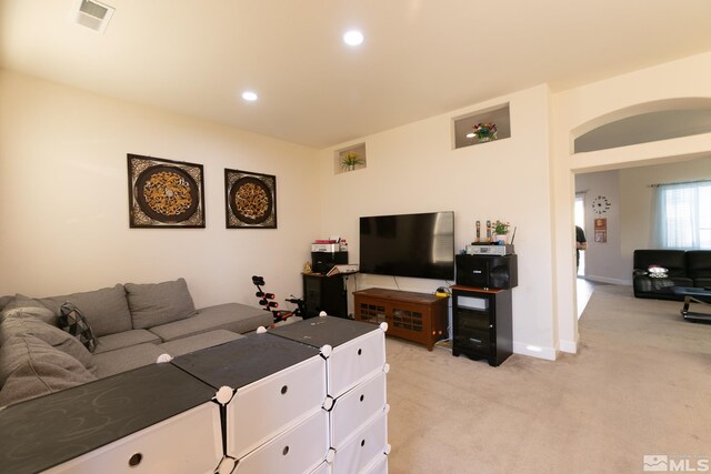 view of carpeted living room