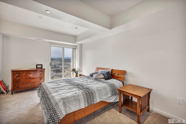 view of carpeted bedroom