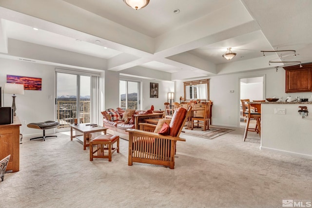 view of carpeted living room