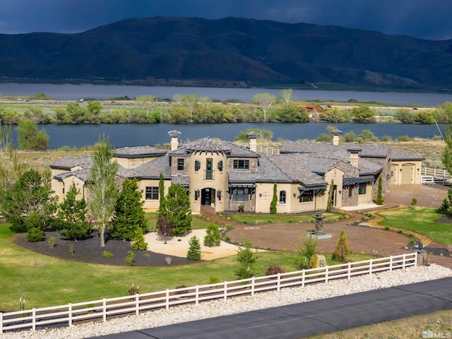 exterior space with a mountain view