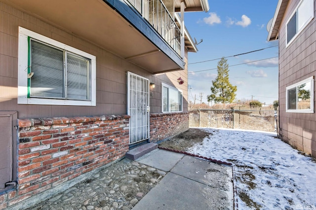 exterior space with a balcony