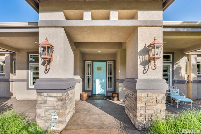 view of doorway to property