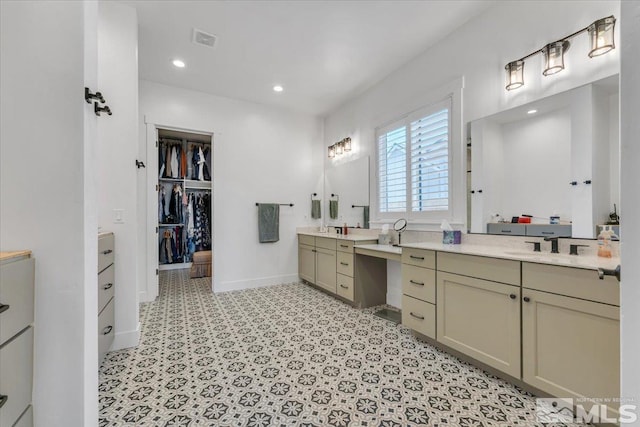 bathroom featuring vanity