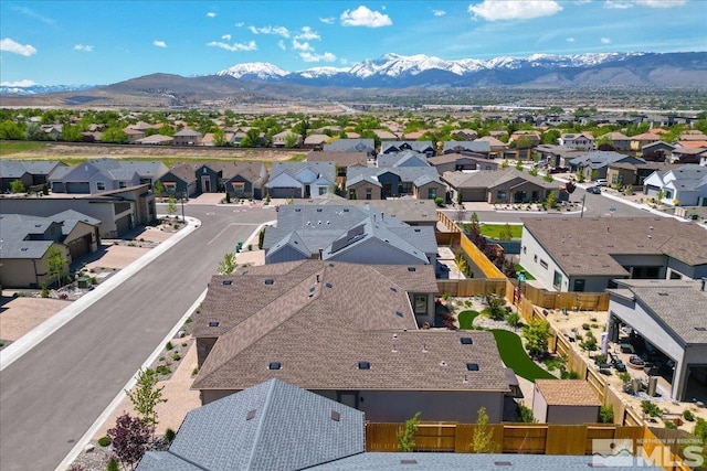 aerial view featuring a mountain view