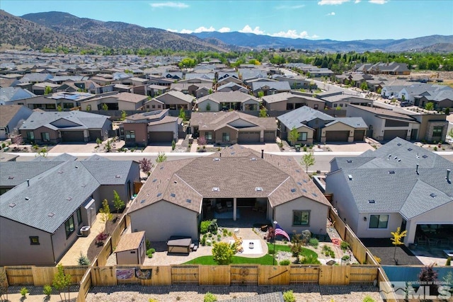 aerial view featuring a mountain view