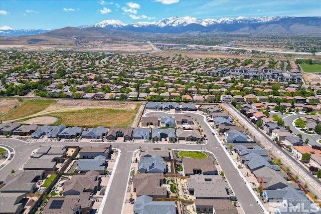 bird's eye view featuring a mountain view