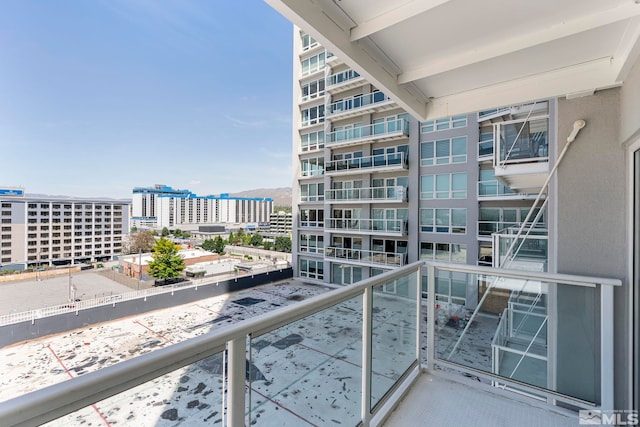 balcony featuring a view of city