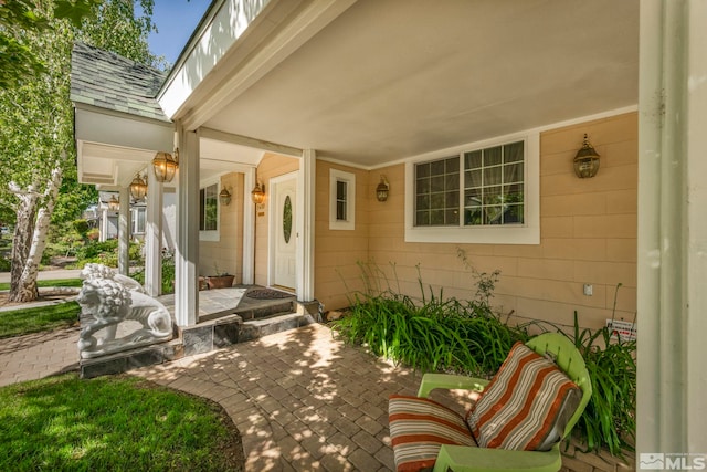 view of doorway to property