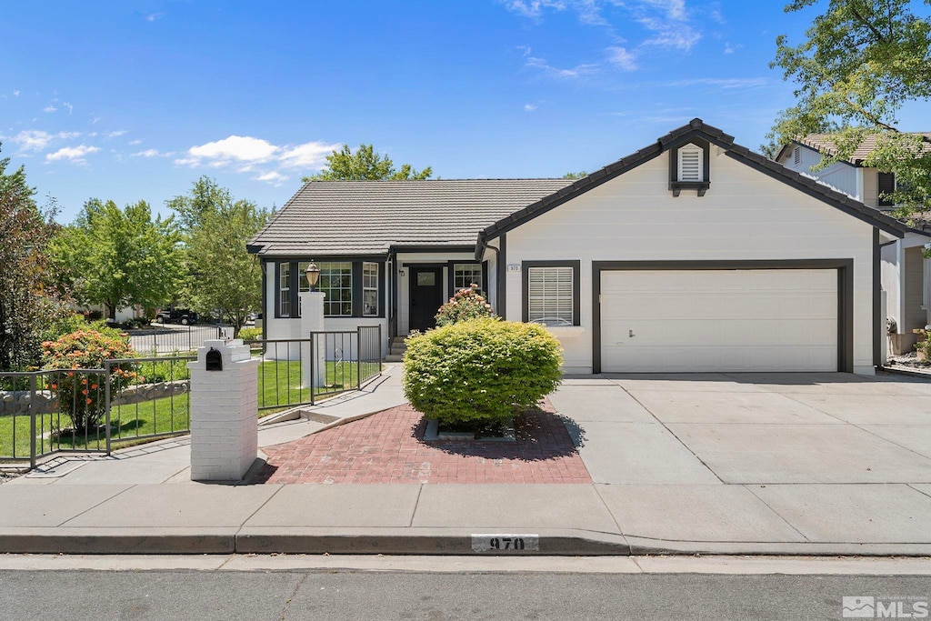 view of front of house featuring a garage