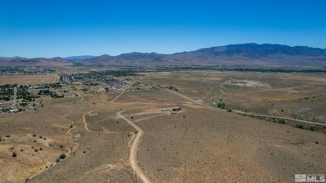 aerial view featuring a mountain view