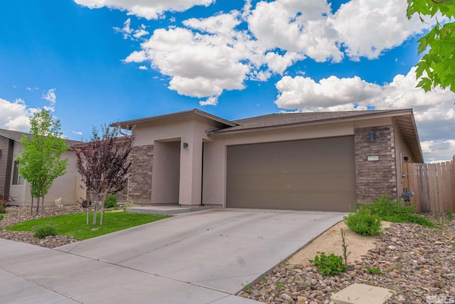 view of front of home featuring a garage