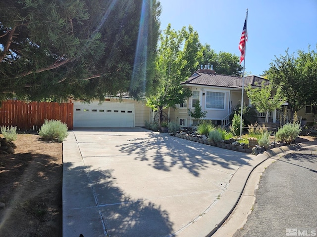 view of front of house featuring a garage