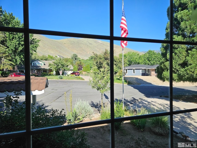 details featuring a mountain view