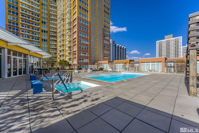 view of pool with a patio area