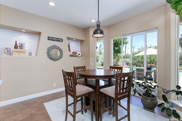 view of dining space