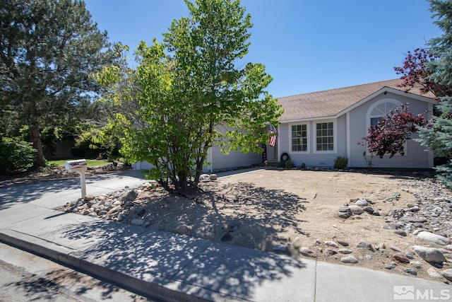 view of front facade with a garage