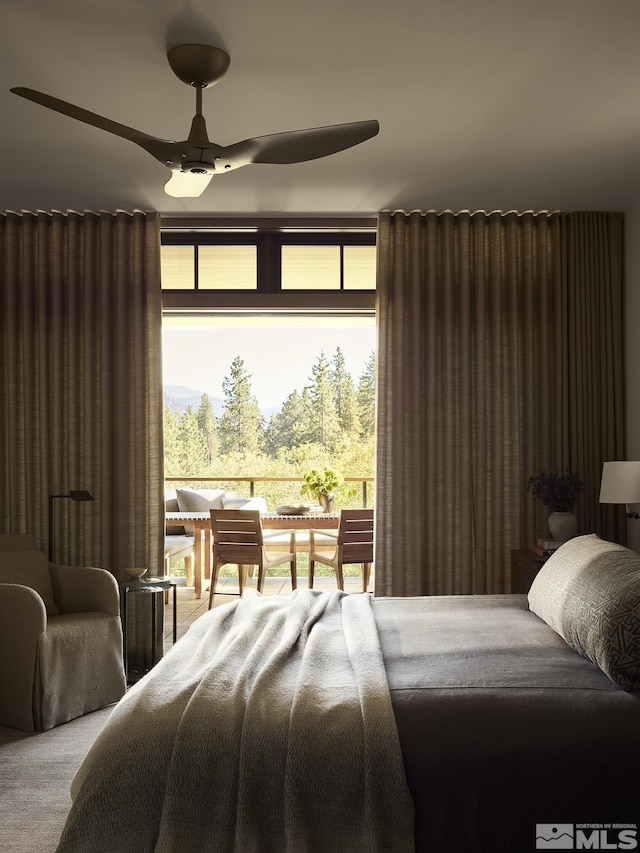 bedroom with ceiling fan