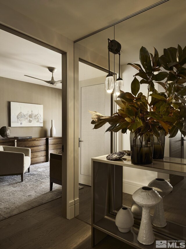 living room with light hardwood / wood-style flooring