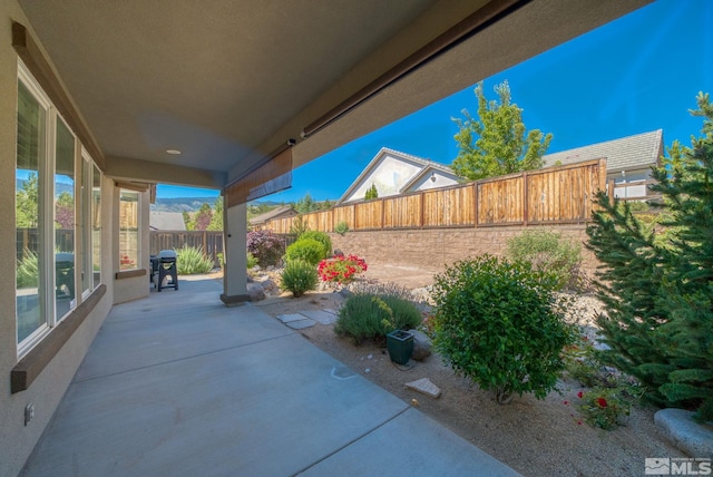 view of patio with area for grilling