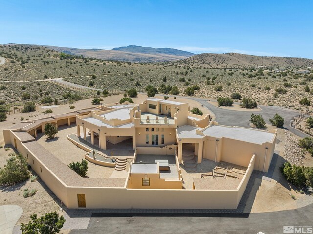 aerial view featuring a mountain view