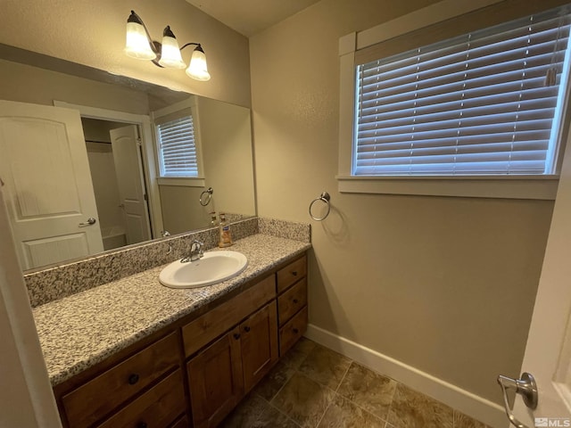 bathroom with vanity