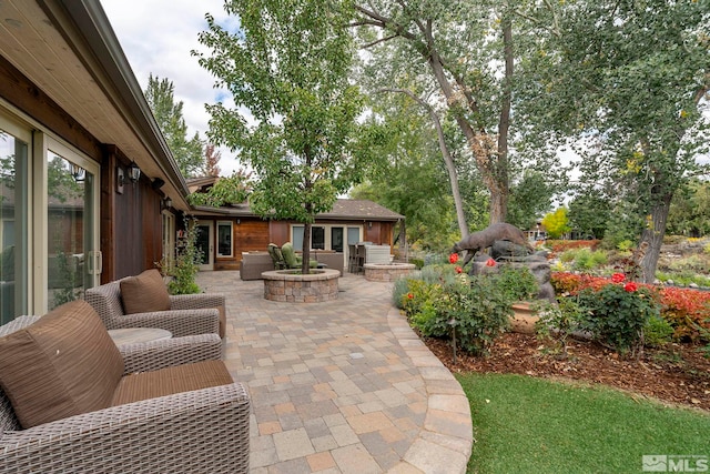 view of patio with french doors