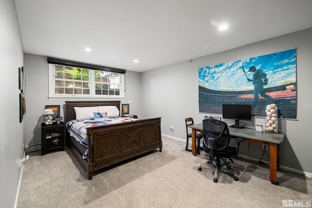 view of carpeted bedroom