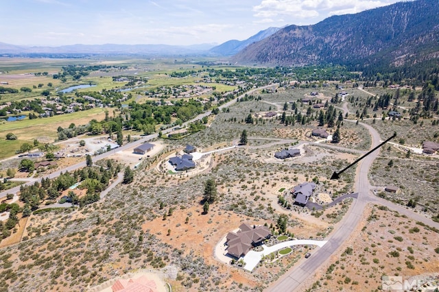 bird's eye view featuring a mountain view