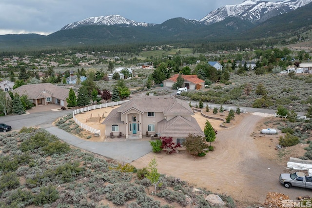 aerial view featuring a mountain view